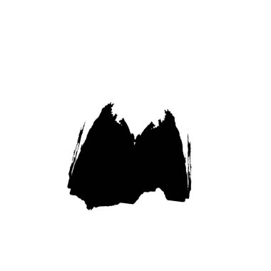 siyah mürekkep fırçası vuruşu. vektör illüstrasyonu