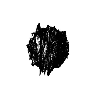 siyah mürekkep lekesi. Beyaz arka planda soyut el çizimi vektör çizimi. fırça mürekkebi