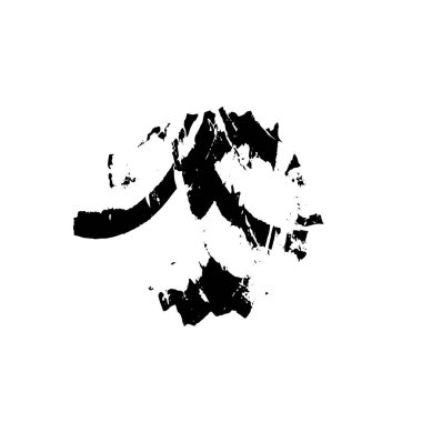 siyah fırça darbesi ve doku. grunge soyut el - boyanmış elementler.