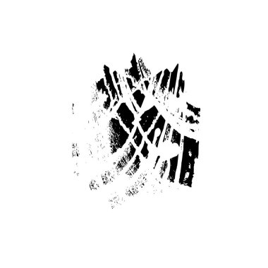 Siyah beyaz dokusunda sıkıntılı bir arka plan. Çizikler ve çizikler. soyut vektör illüstrasyonu.