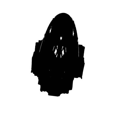 Vektör fırça darbesi. Grunge fırça kalem beyaz sıkıntı dokusu. siyah desenli kalem darbesi.