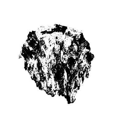 Beyaz arkaplanda soyut siyah mürekkep lekesi