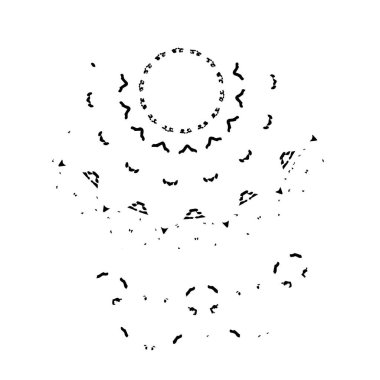 arkaplanda siyah mürekkep fırçası darbesi.