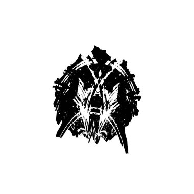 arkaplanda siyah mürekkep fırçası darbesi.