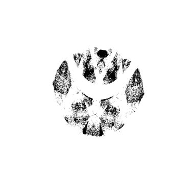 Beyaz arka planda siyah mürekkep fırça sıyrık.