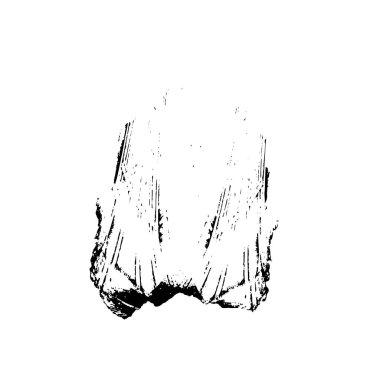 Beyaz arka planda siyah mürekkep fırça sıyrık.