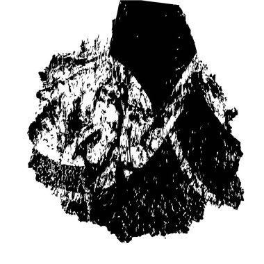 Çatlamış beton, taş ya da asfaltın sıkıntılı örtülü dokusu. Grunge 'un arka planı. soyut yarım ton vektör çizimi