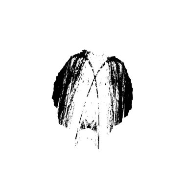 Tasarımınız için soyut siyah ve beyaz grunge fırça darbeleri