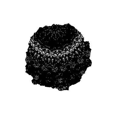 siyah ve beyaz el boyalı suluboya doku. Yuvarlak noktalı soyut doku.