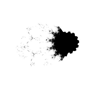 Beyaz arkaplanda siyah sprey boya izole edildi.