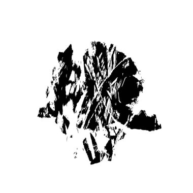 Beyaz arka planda siyah mürekkep fırça sıyrık.