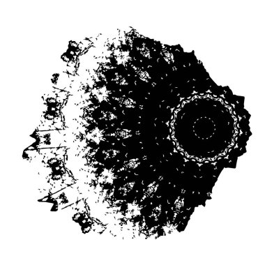 Beyaz arka planda siyah mürekkep fırça sıyrık.