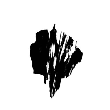 Beyaz arka planda siyah mürekkep fırça sıyrık.