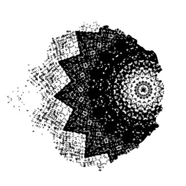 Beyaz arka planda siyah mürekkep fırça sıyrık.