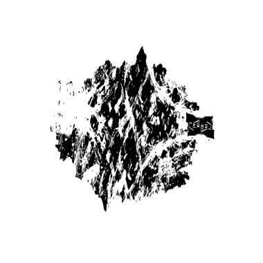 Beyaz arka planda siyah mürekkep fırça sıyrık.