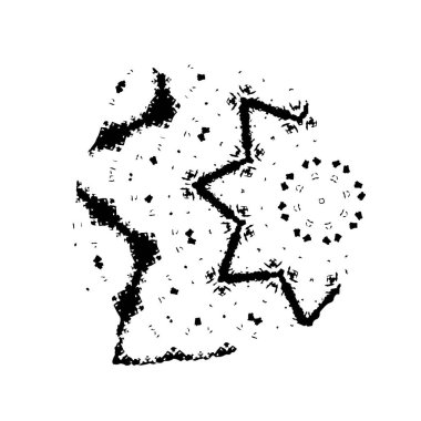 Beyaz arka planda siyah mürekkep fırça sıyrık.