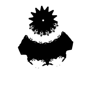 Siyah ve beyaz arkaplanda siyah leke.