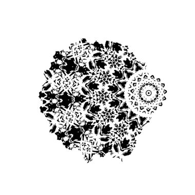 Çiçekli ve yapraklı mandala