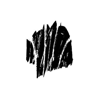 Siyah fırça darbeleri ve doku. grunge soyut el - boyanmış elementler.