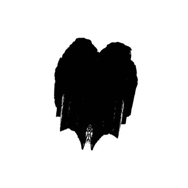 Beyaz arka planda kalbi olan bir kadının silueti.