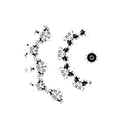 Bir virüs simgesinin vektör illüstrasyonu