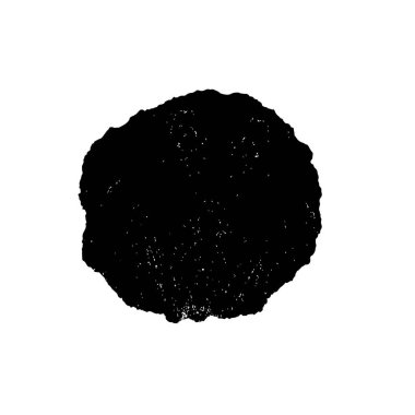vektör siyah yuvarlak daire. beyaz arkaplanda grunge mürekkep fırçası darbesi izole.