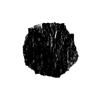 Siyah fırça darbesi ve el. grunge soyut el - boyanmış elementler.