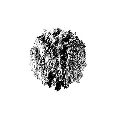Vektör grunge siyah fırça darbesi. Beyaz arka planda soyut mürekkep lekesi var. tasarım için vektör illüstrasyonu.