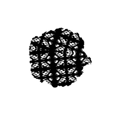 Siyah elin vektör çizimi - suluboya fırça darbeleri.