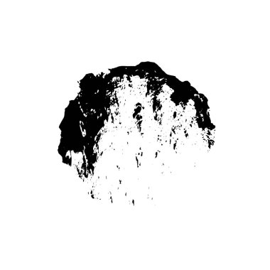 Siyah mürekkep fırça darbeleri