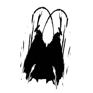 Vektör fırça darbesi. grunge. Mürekkep lekeli fırça mürekkebi siyah modern desenli vuruş.