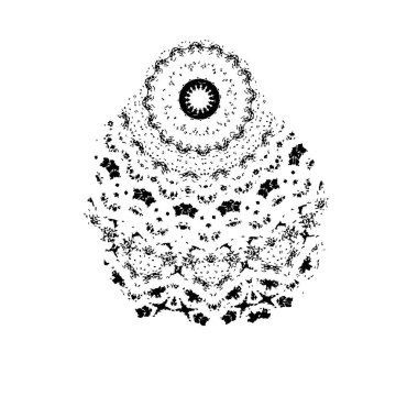 Çiçek ve dallarla el çizimi deseni. vektör.