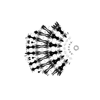 siyah ve beyaz soyut geometrik şekil. tasarım elemanı. vektör illüstrasyonu 