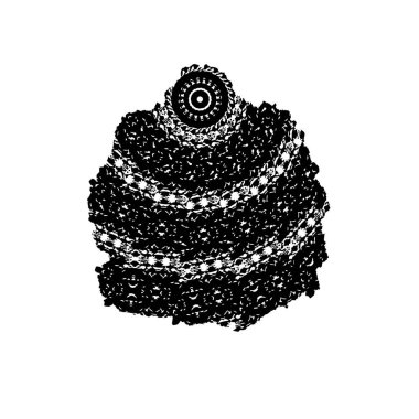 siyah ve beyaz soyut geometrik şekil. tasarım elemanı. vektör illüstrasyonu 