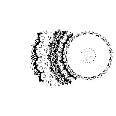 Monokrom elementlerle soyut desen. vektör illüstrasyonu