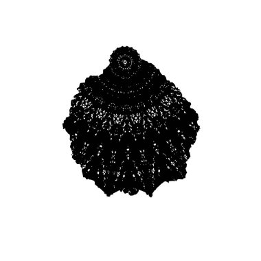 Beyaz arkaplanda soyut koyu geometrik çizim