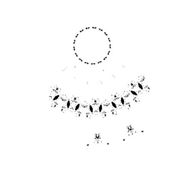 siyah ve beyaz soyut geometrik şekil. tasarım elemanı. vektör illüstrasyonu 