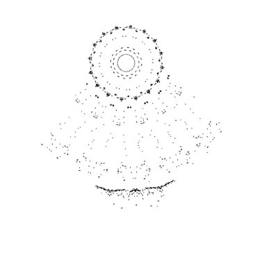 siyah ve beyaz soyut geometrik şekil. tasarım elemanı. vektör illüstrasyonu 