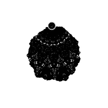 siyah ve beyaz soyut geometrik şekil. tasarım elemanı. vektör illüstrasyonu 