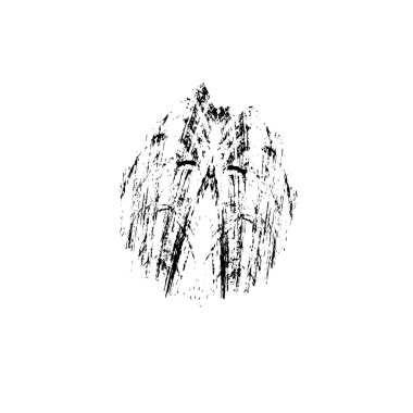 Beyaz arkaplanda soyut koyu geometrik çizim