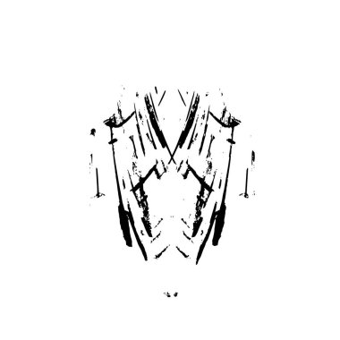 Monokrom elementlerle soyut desen. vektör illüstrasyonu