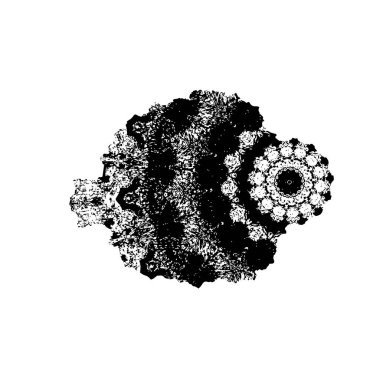 Monokrom elementlerle soyut desen. vektör illüstrasyonu