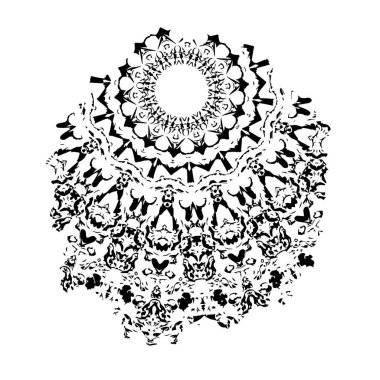 Beyaz arkaplanda soyut koyu geometrik çizim