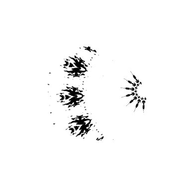 Elle çizilmiş element. Beyaz arkaplanda el boyası mürekkep izole edilmiş siyah mürekkep fırça darbelerinin vektör çizimi.
