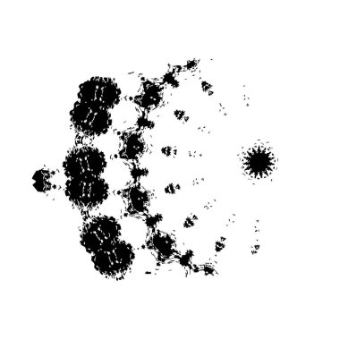 Elle çizilmiş element. Beyaz arkaplanda el boyası mürekkep izole edilmiş siyah mürekkep fırça darbelerinin vektör çizimi.