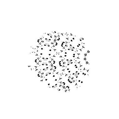 Elle çizilmiş element. Beyaz arkaplanda el boyası mürekkep izole edilmiş siyah mürekkep fırça darbelerinin vektör çizimi.