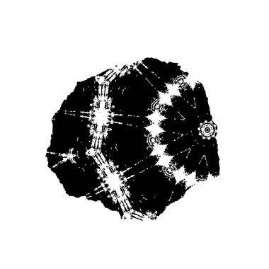 Elle çizilmiş element. Beyaz arkaplanda el boyası mürekkep izole edilmiş siyah mürekkep fırça darbelerinin vektör çizimi.