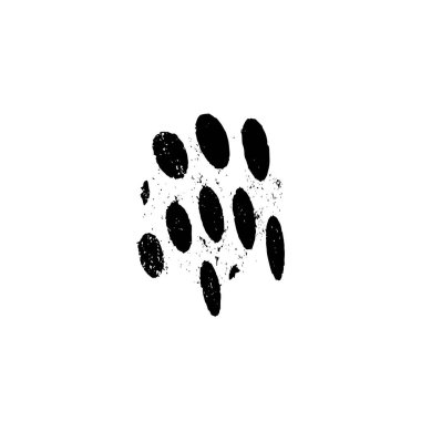 Elle çizilmiş element. Beyaz arkaplanda el boyası mürekkep izole edilmiş siyah mürekkep fırça darbelerinin vektör çizimi.