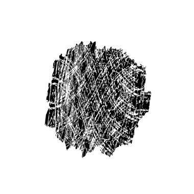 Beyaz arkaplanda siyah grunge mürekkep fırçası darbeleri. 