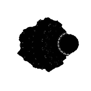 Elle çizilmiş element. Beyaz arkaplanda el boyası mürekkep izole edilmiş siyah mürekkep fırça darbelerinin vektör çizimi.